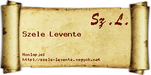 Szele Levente névjegykártya