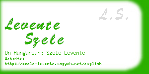 levente szele business card